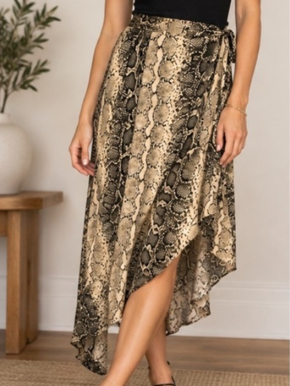 Swimwear Anywhere Wrap Skirt Snake‎ Print nwot